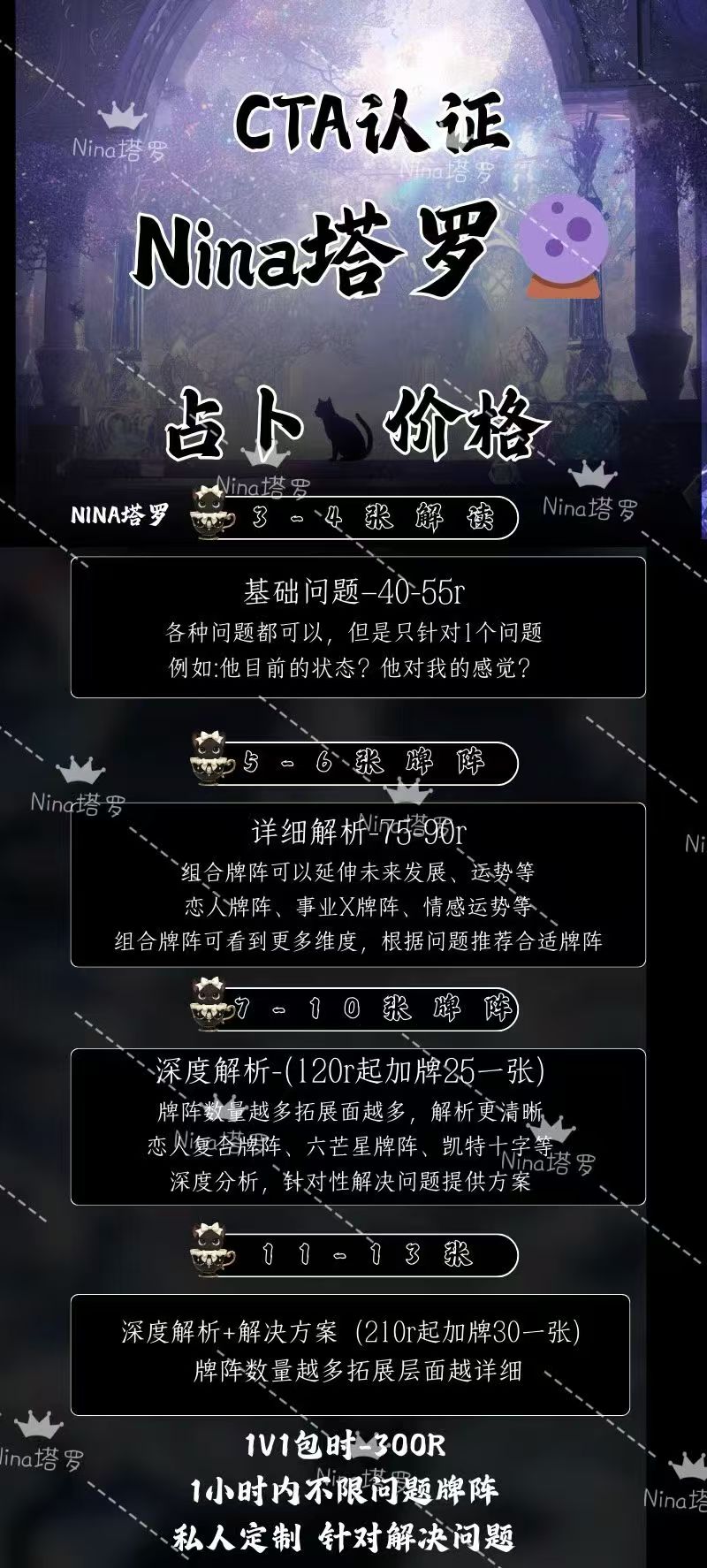 CTA认证塔罗服务说明与价格